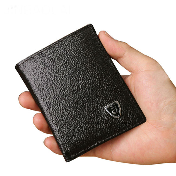Leather Purses Cowhide Mini  Men Wallets