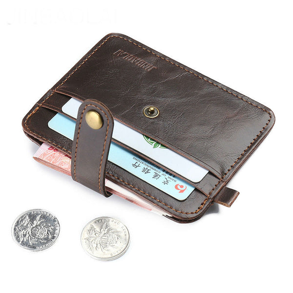 Mini Wallets Hasp Small Purse Leather Wallet Men