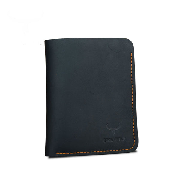 Crazy Horse Leather Men Wallets Vintage