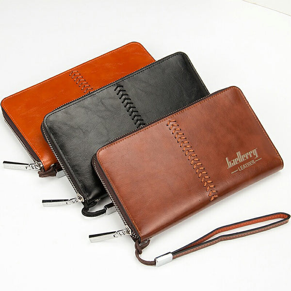 Leather Long Wallet Purses Casual Wallets Male Clutch Bag
