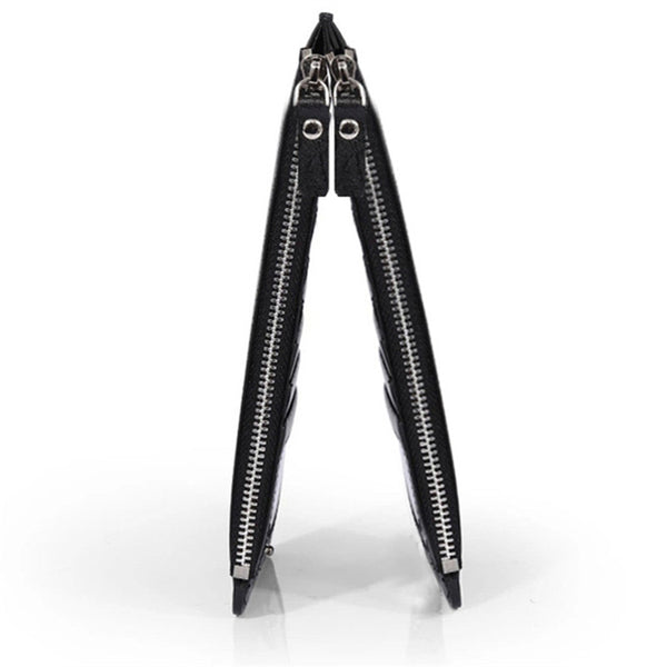 Men Wallet Double Zippers Business Men Clutch Handbags