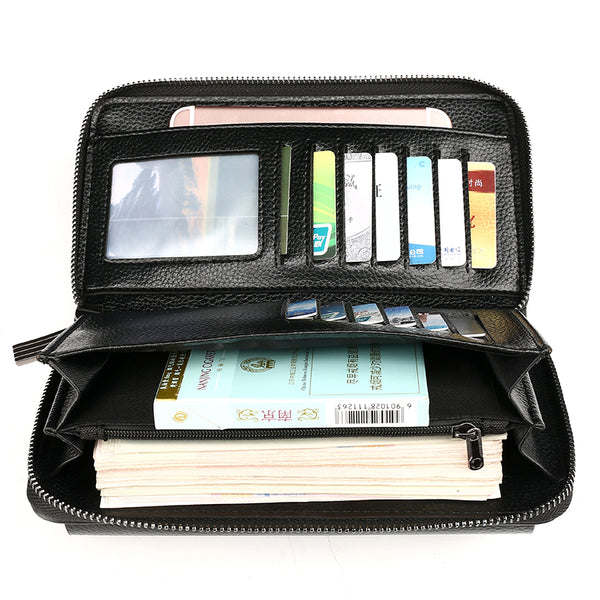 Casual Wallet Men Purse Clutch Bag Microfiber Leather Wallet