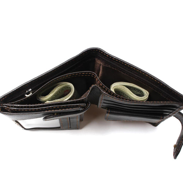 Leather Travel Wallet Cowhide Vintage Men Wallet