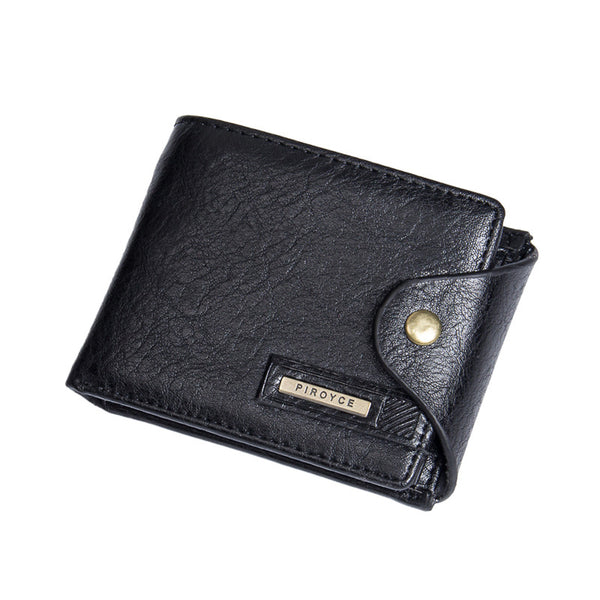 Small Wallet Men with Coin Pocket Zipper Men Leather