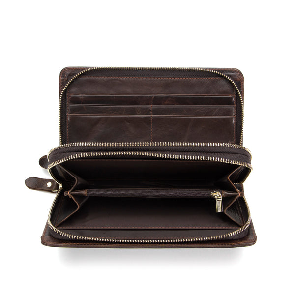 Double Zipper  Wallet Man's Clutch Bags