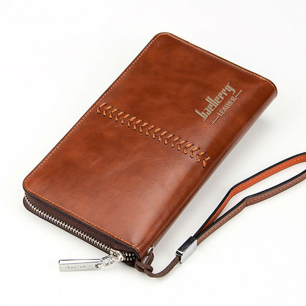 Leather Long Wallet Purses Casual Wallets Male Clutch Bag