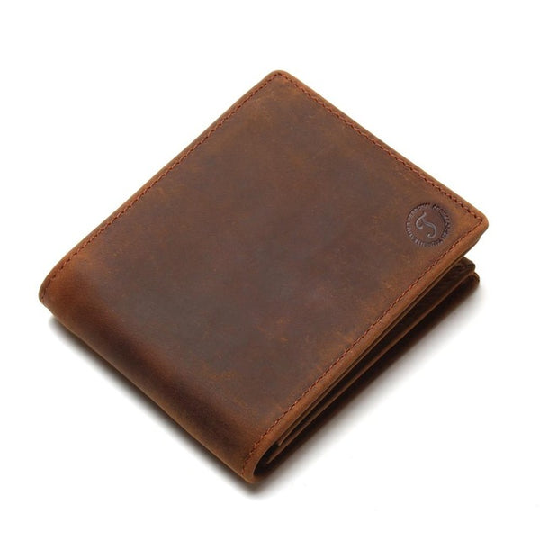 Vintage Crazy Horse Handmade Leather Men Wallets