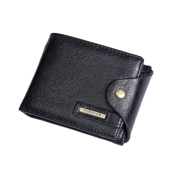 Small Wallet Men with Coin Pocket Zipper Men Leather