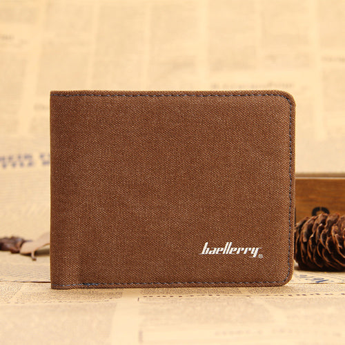 Soft Linen Design Wallet Casual Short Style Men Wallets