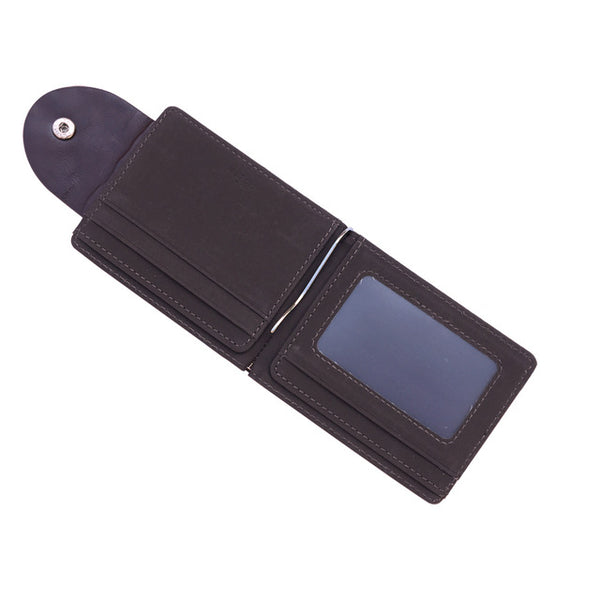 Mini Men's leather Money Clip Wallet Pocket Purse
