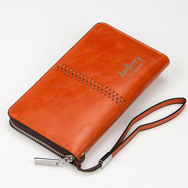 Leather Long Wallet Purses Casual Wallets Male Clutch Bag