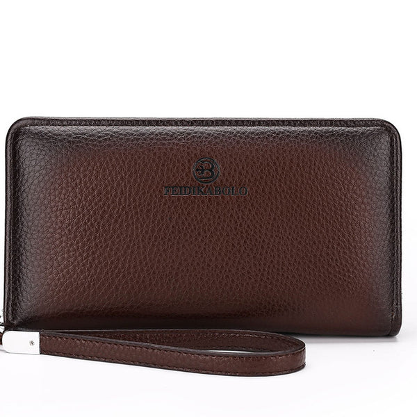 Male Leather Purse Men`s Clutch Wallets Handy Bags