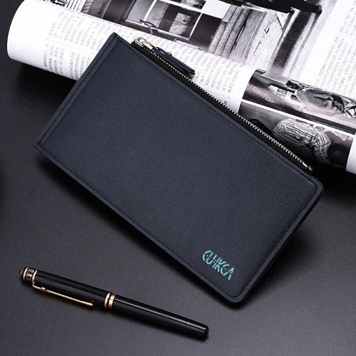 Men Wallet Double Zippers Business Men Clutch Handbags